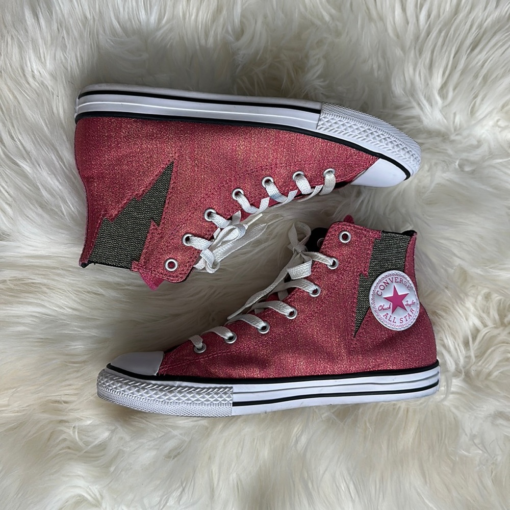 Converse Chuck Taylor All Star Sneakers Pink Glitter Sparkle Shoes